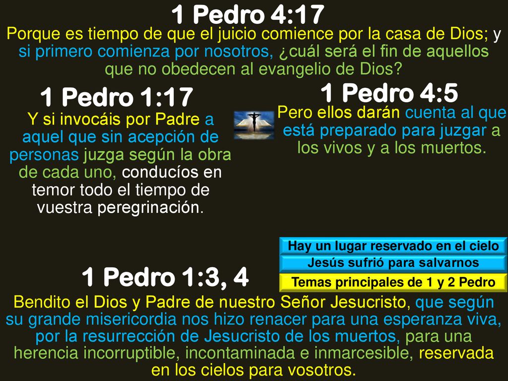 1 Pedro 4:17 1 Pedro 4:5 1 Pedro 1:17 1 Pedro 1:3, 4