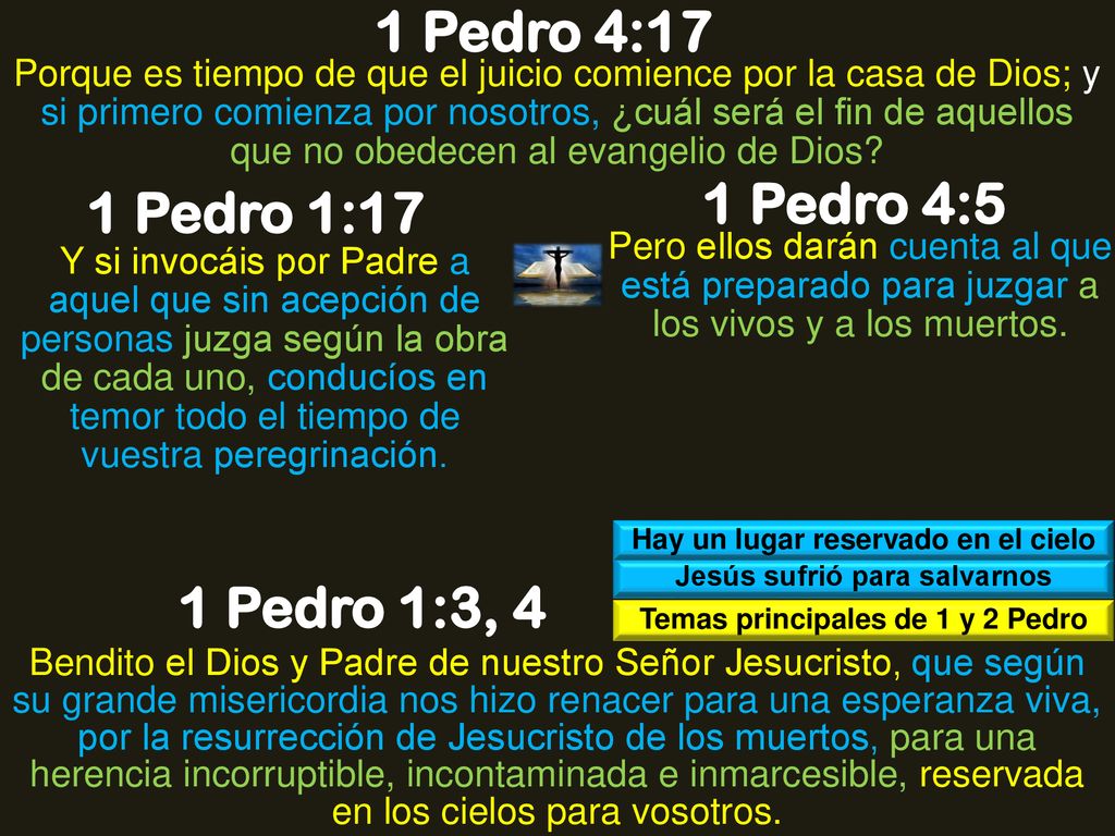 1 Pedro 4:17 1 Pedro 4:5 1 Pedro 1:17 1 Pedro 1:3, 4