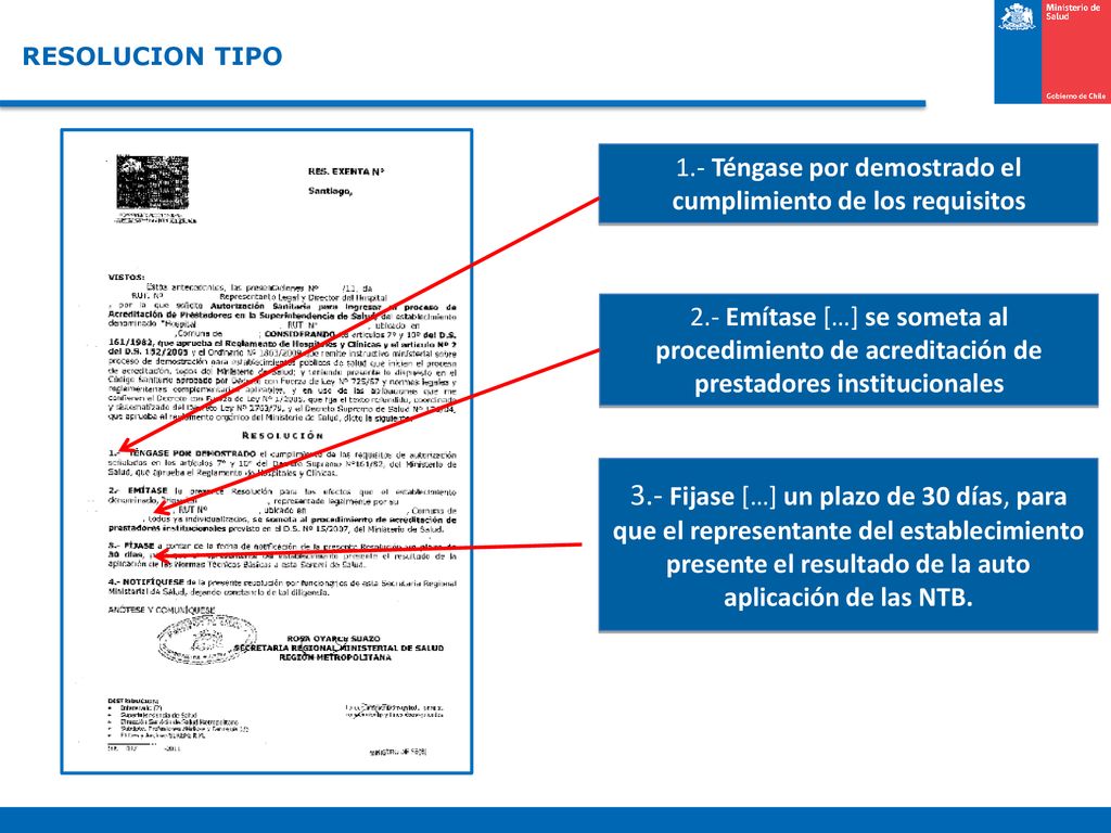 1.- Téngase por demostrado el cumplimiento de los requisitos