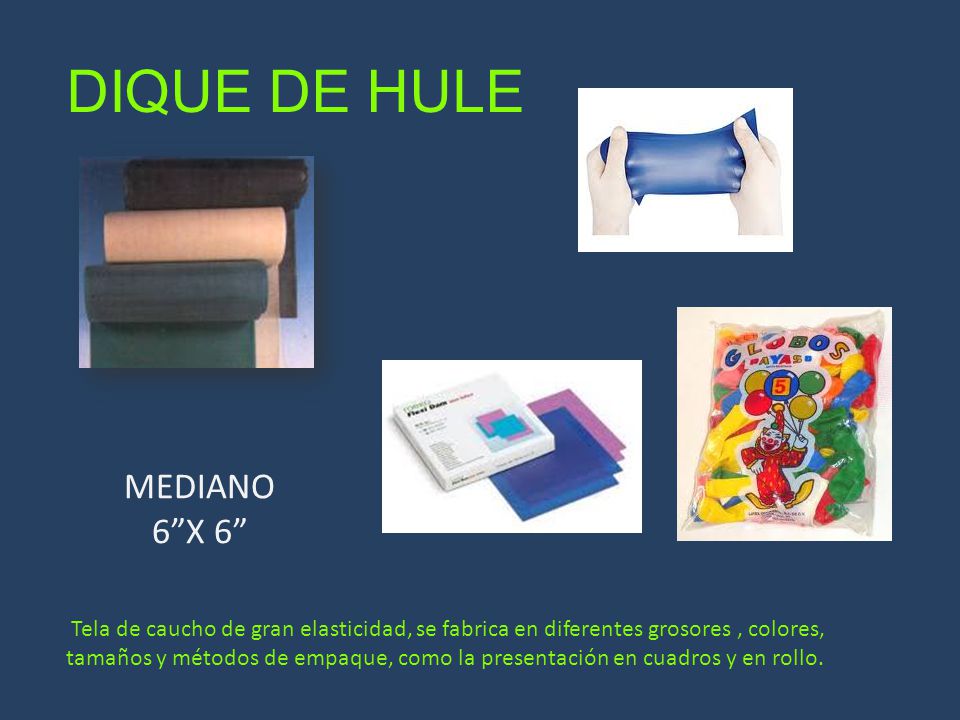 DIQUE DE HULE MEDIANO 6 X 6