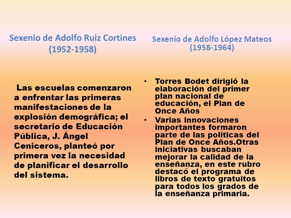 Sexenio de Adolfo Ruiz Cortines ( )