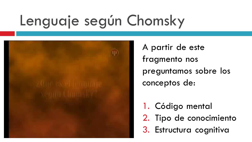 Lenguaje según Chomsky