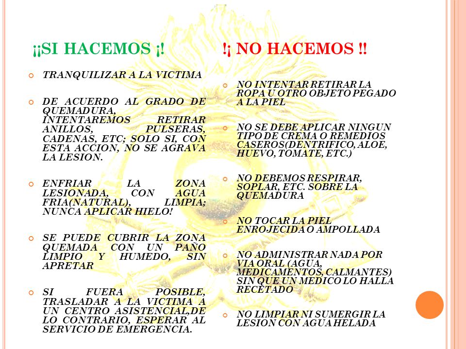¡¡SI HACEMOS ¡! !¡ NO HACEMOS !! TRANQUILIZAR A LA VICTIMA