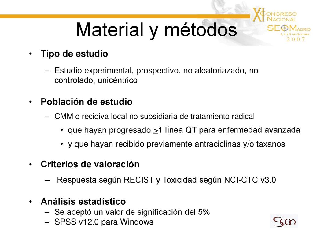 Material y métodos Tipo de estudio Población de estudio