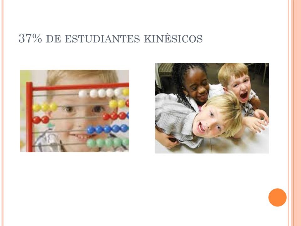 37% de estudiantes kinèsicos