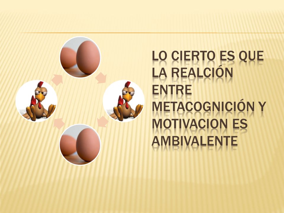 Lo cierto es que la realción entre metacognición y motivacion es ambivalente