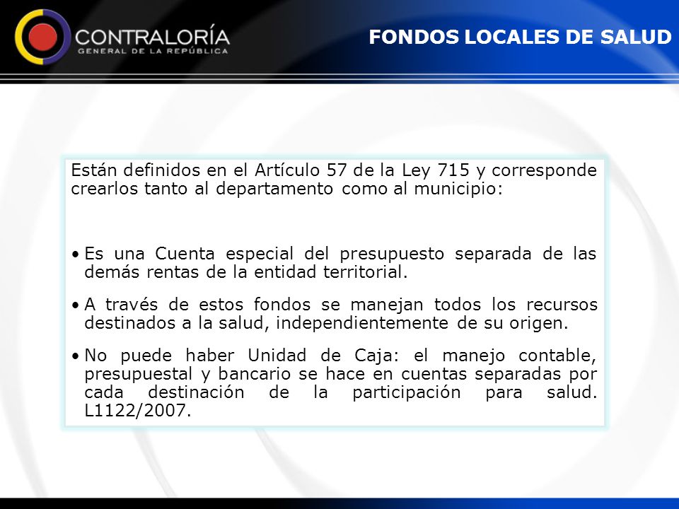 FONDOS LOCALES DE SALUD