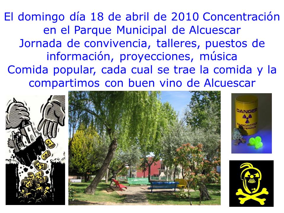 El domingo día 18 de abril de 2010 Concentración en el Parque Municipal de Alcuescar