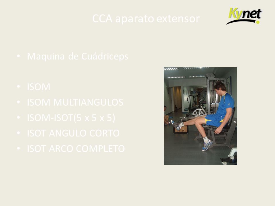 CCA aparato extensor Maquina de Cuádriceps ISOM ISOM MULTIANGULOS