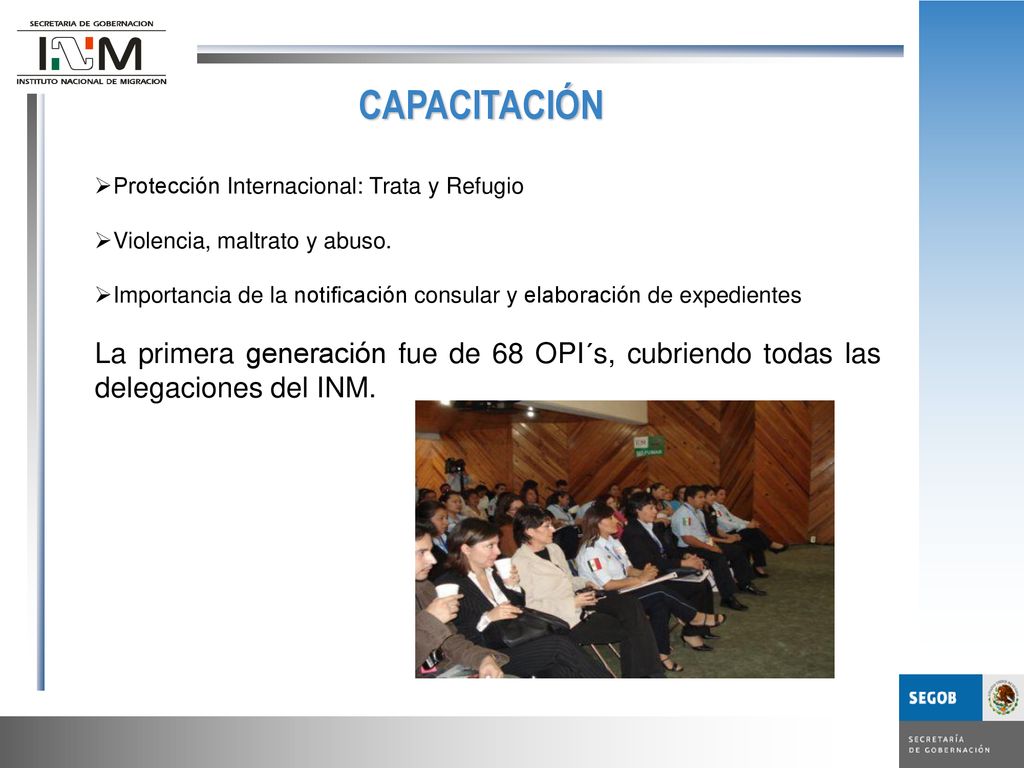CAPACITACIÓN Protección Internacional: Trata y Refugio. Violencia, maltrato y abuso.