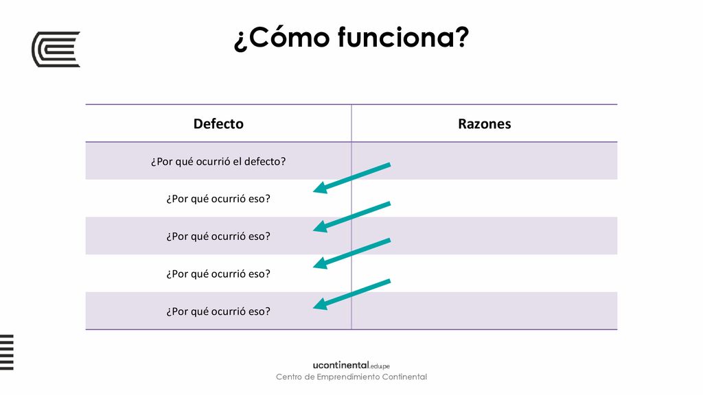 ¿Cómo funciona Defecto Razones ¿Por qué ocurrió el defecto