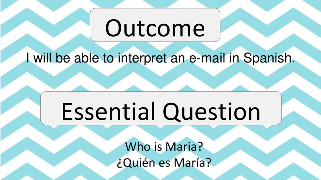 I will be able to interpret an  in Spanish.