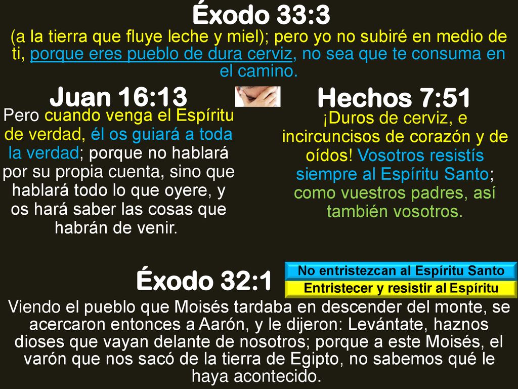 No entristezcan al Espíritu Santo Entristecer y resistir al Espíritu