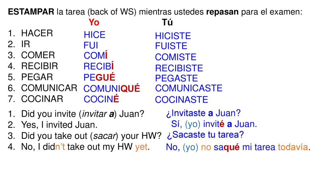 Did you invite (invitar a) Juan Yes, I invited Juan.