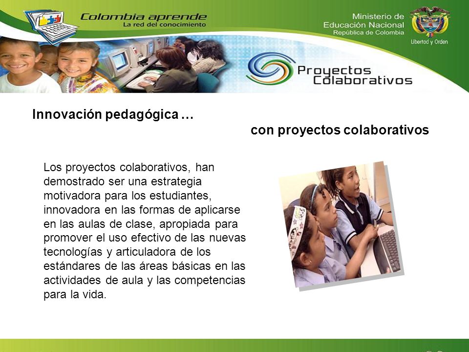 Innovación pedagógica … con proyectos colaborativos