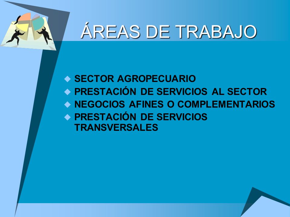 ÁREAS DE TRABAJO SECTOR AGROPECUARIO PRESTACIÓN DE SERVICIOS AL SECTOR