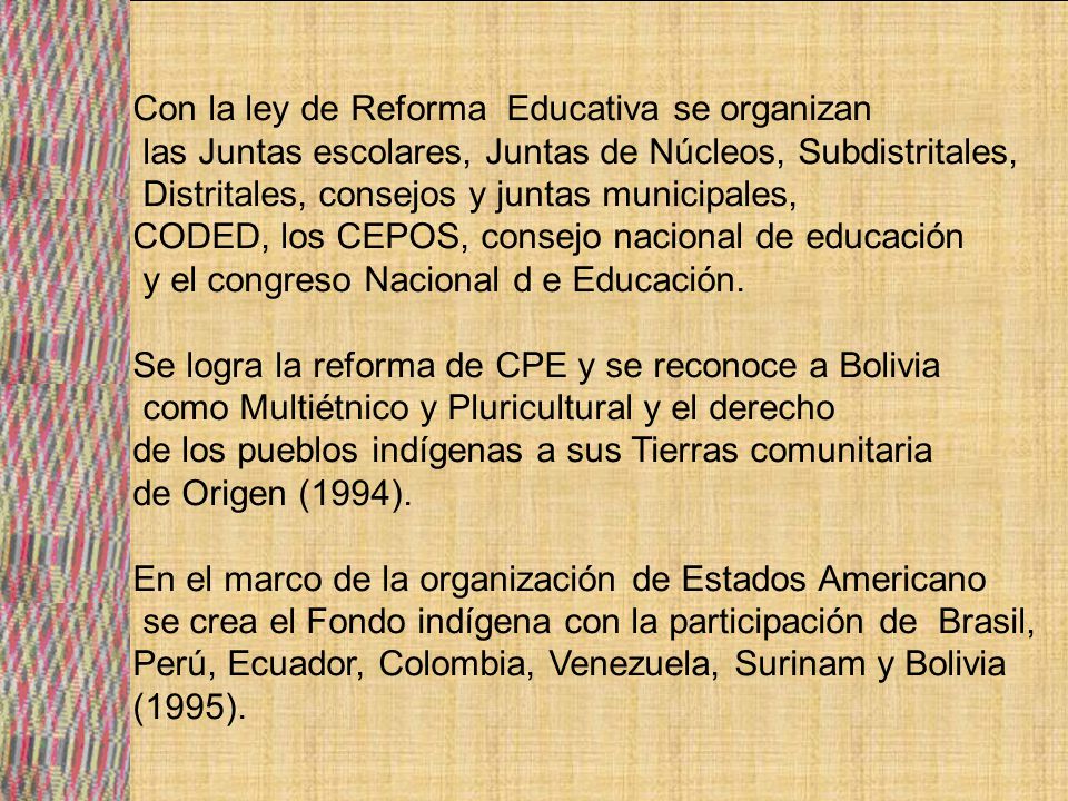 Con la ley de Reforma Educativa se organizan