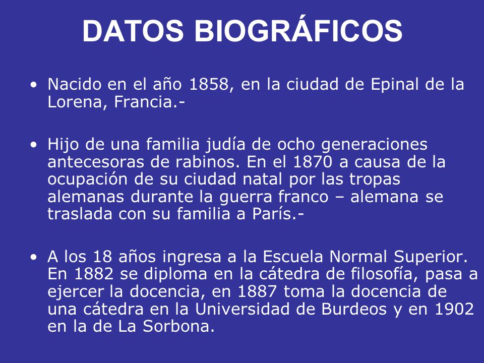 DATOS BIOGRÁFICOS Nacido en el año 1858, en la ciudad de Epinal de la Lorena, Francia.-