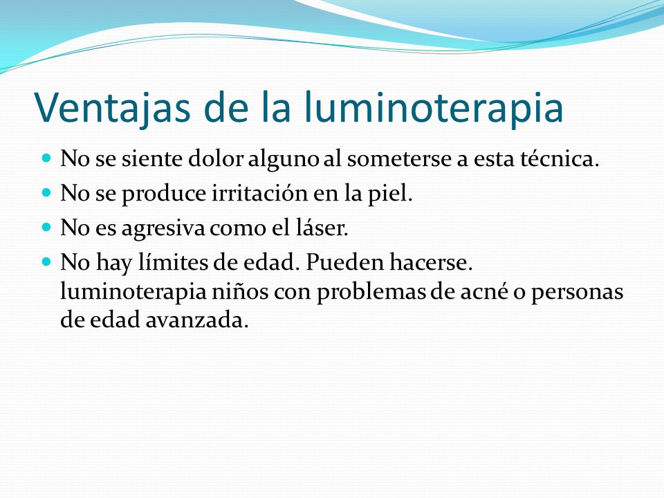 Ventajas de la luminoterapia