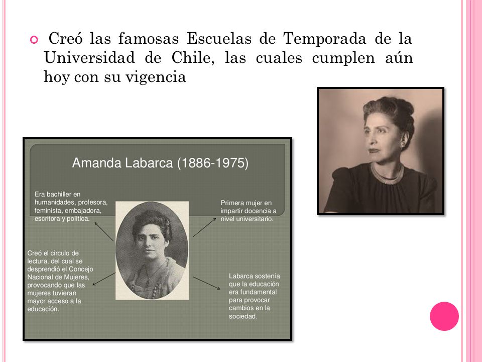 Creó las famosas Escuelas de Temporada de la Universidad de Chile, las cuales cumplen aún hoy con su vigencia