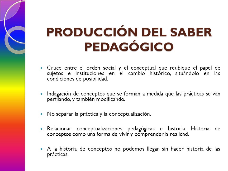 PRODUCCIÓN DEL SABER PEDAGÓGICO