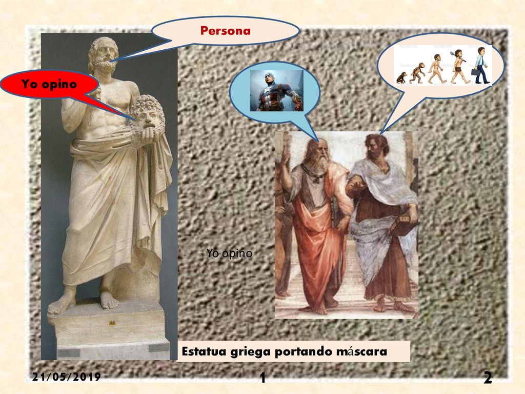 Persona Yo opino Yo opino Estatua griega portando máscara 21/05/2019 1