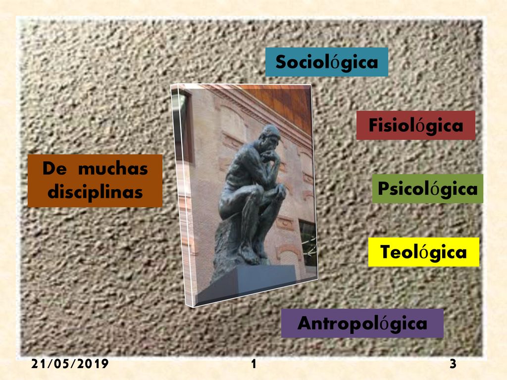 Sociológica Fisiológica De muchas disciplinas Psicológica Teológica Antropológica 21/05/2019 1