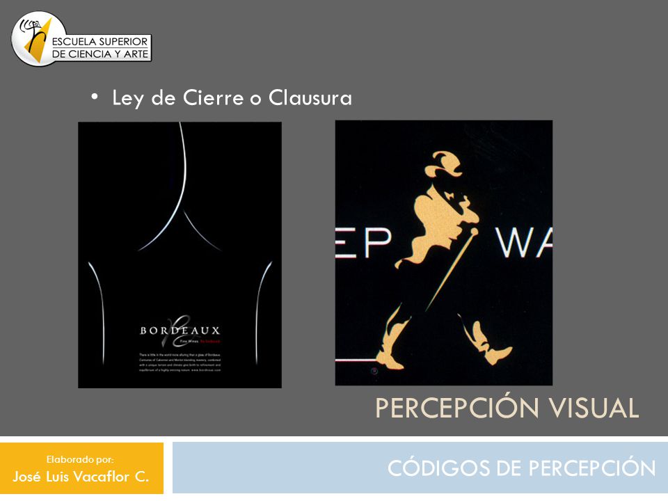 Percepción visual Ley de Cierre o Clausura CÓDIGOS DE PERCEPCIÓN