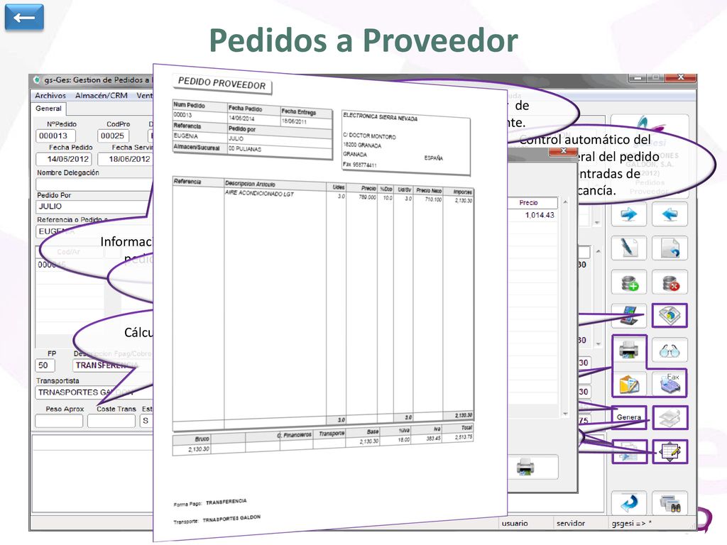 ← Pedidos a Proveedor. Creación automática a partir de una lista de pedidos de cliente.