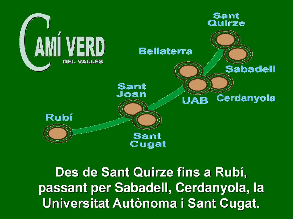 Des de Sant Quirze fins a Rubí, passant per Sabadell, Cerdanyola, la Universitat Autònoma i Sant Cugat.