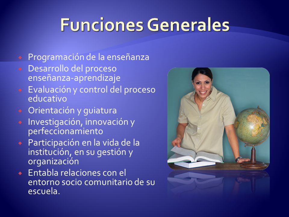 Funciones Generales Programación de la enseñanza