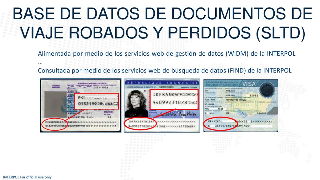 BASE DE DATOS DE DOCUMENTOS DE VIAJE ROBADOS Y PERDIDOS (SLTD)