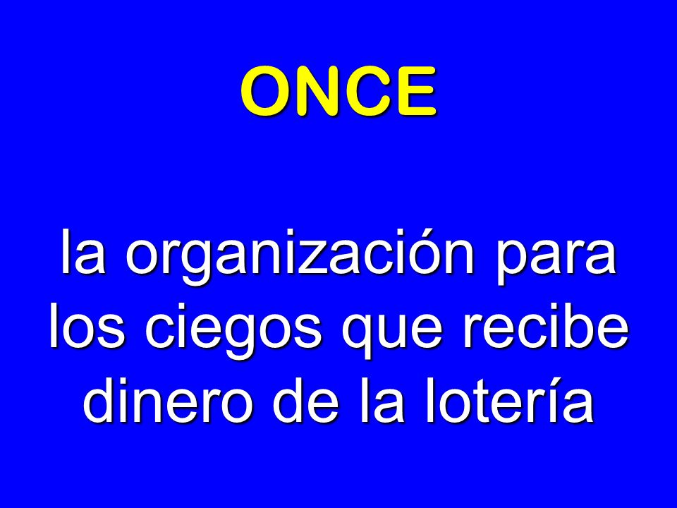 la organización para los ciegos que recibe dinero de la lotería