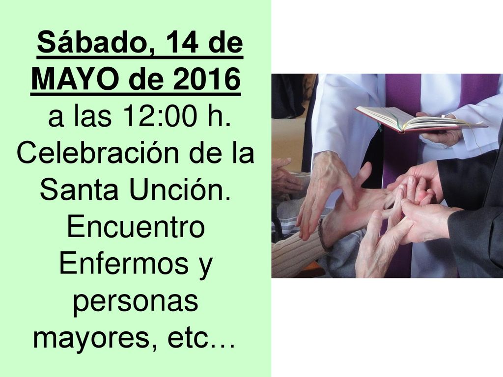 Sábado, 14 de MAYO de 2016 a las 12:00 h