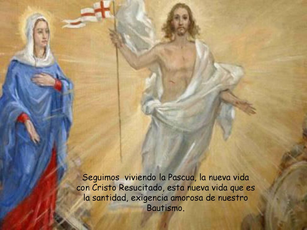 Seguimos viviendo la Pascua, la nueva vida con Cristo Resucitado, esta nueva vida que es la santidad, exigencia amorosa de nuestro Bautismo.