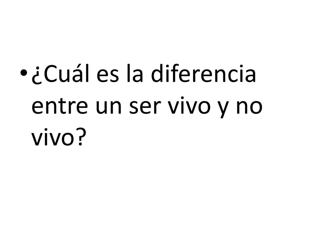 ¿Cuál es la diferencia entre un ser vivo y no vivo