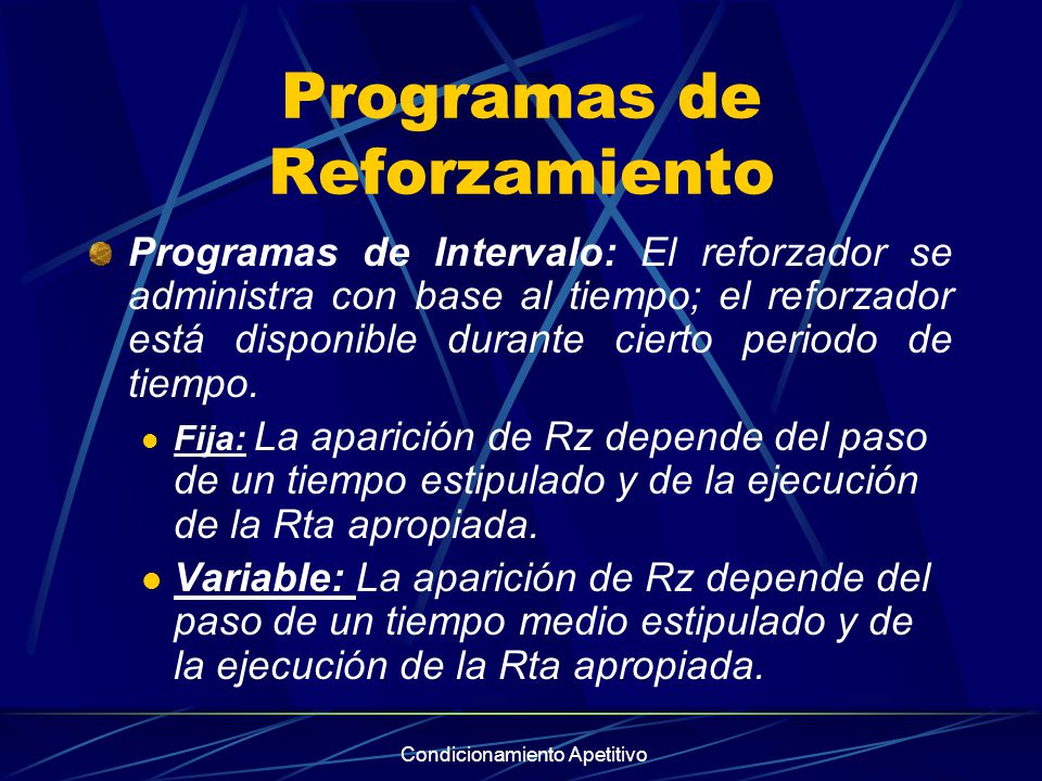 Programas de Reforzamiento
