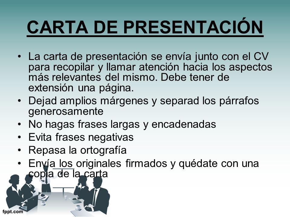 CARTA DE PRESENTACIÓN
