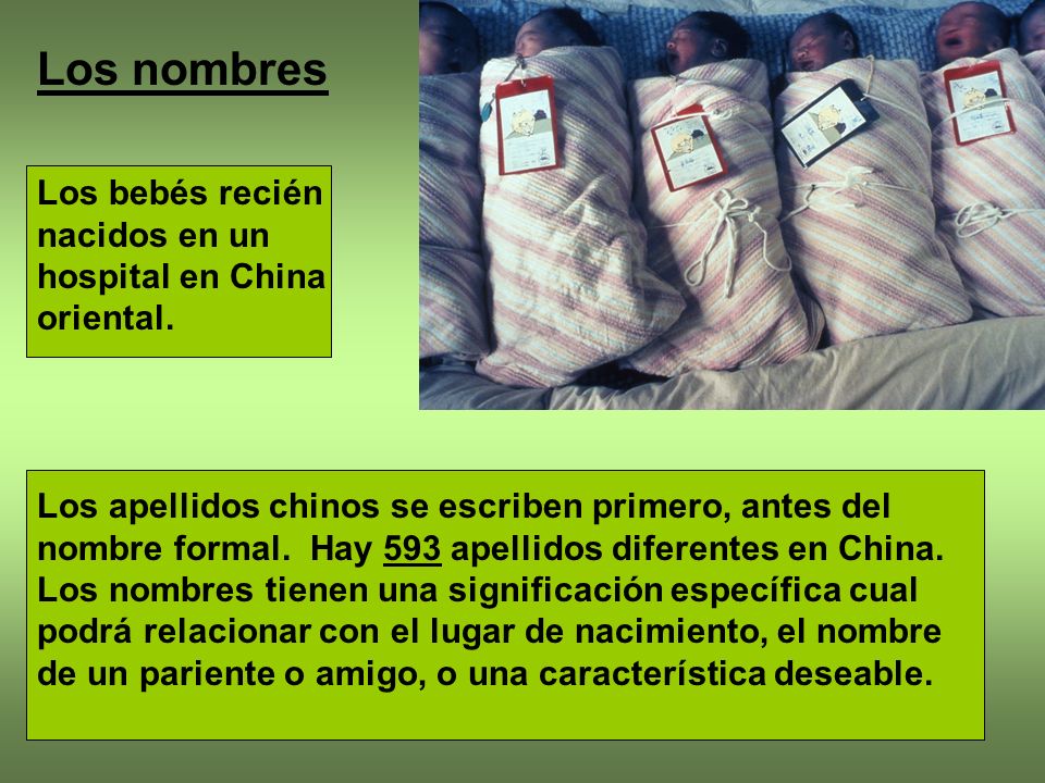 Los nombres Los bebés recién nacidos en un hospital en China oriental.