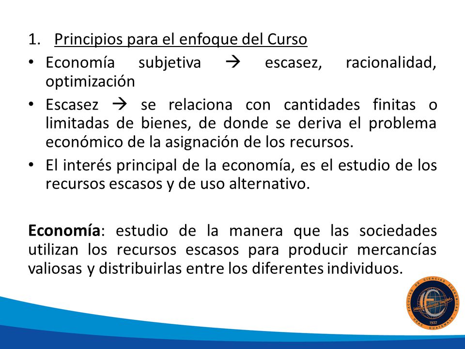 Principios para el enfoque del Curso