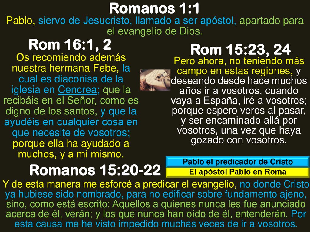 Pablo el predicador de Cristo El apóstol Pablo en Roma