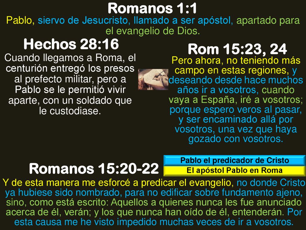Pablo el predicador de Cristo El apóstol Pablo en Roma