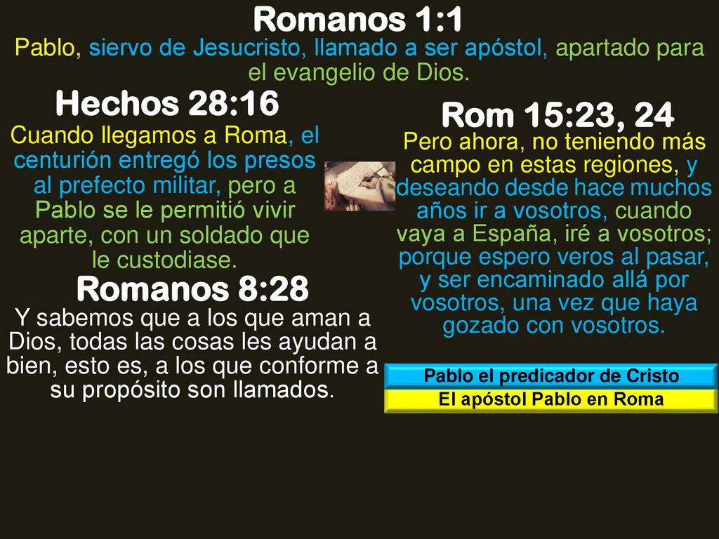 Pablo el predicador de Cristo El apóstol Pablo en Roma