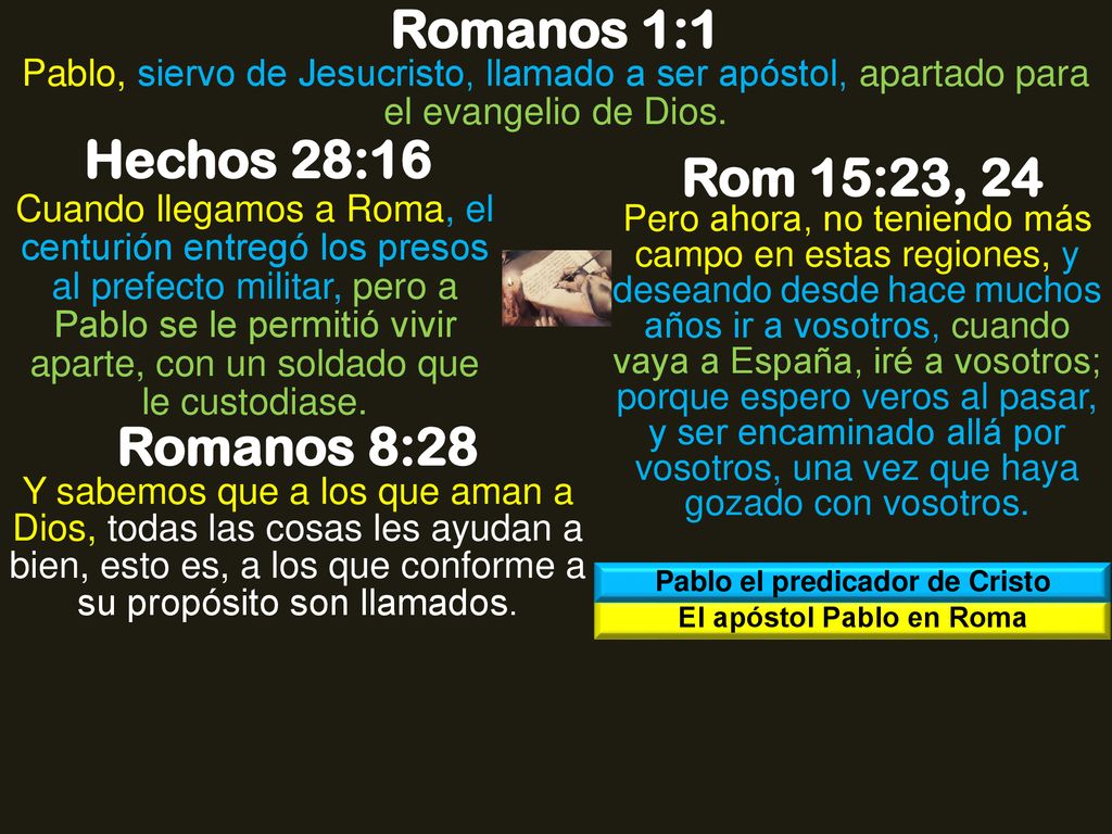 Pablo el predicador de Cristo El apóstol Pablo en Roma