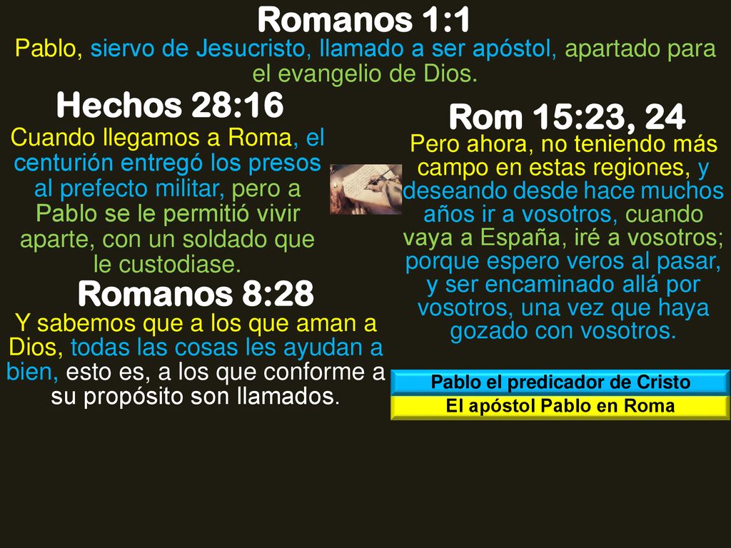 Pablo el predicador de Cristo El apóstol Pablo en Roma
