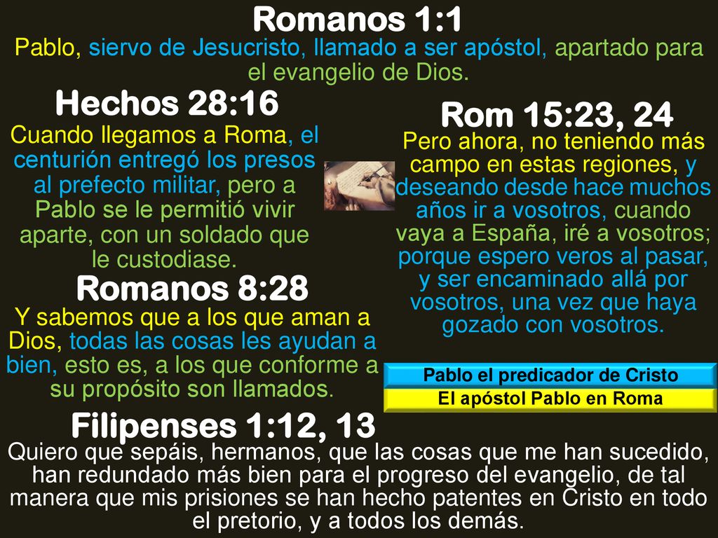 Pablo el predicador de Cristo El apóstol Pablo en Roma
