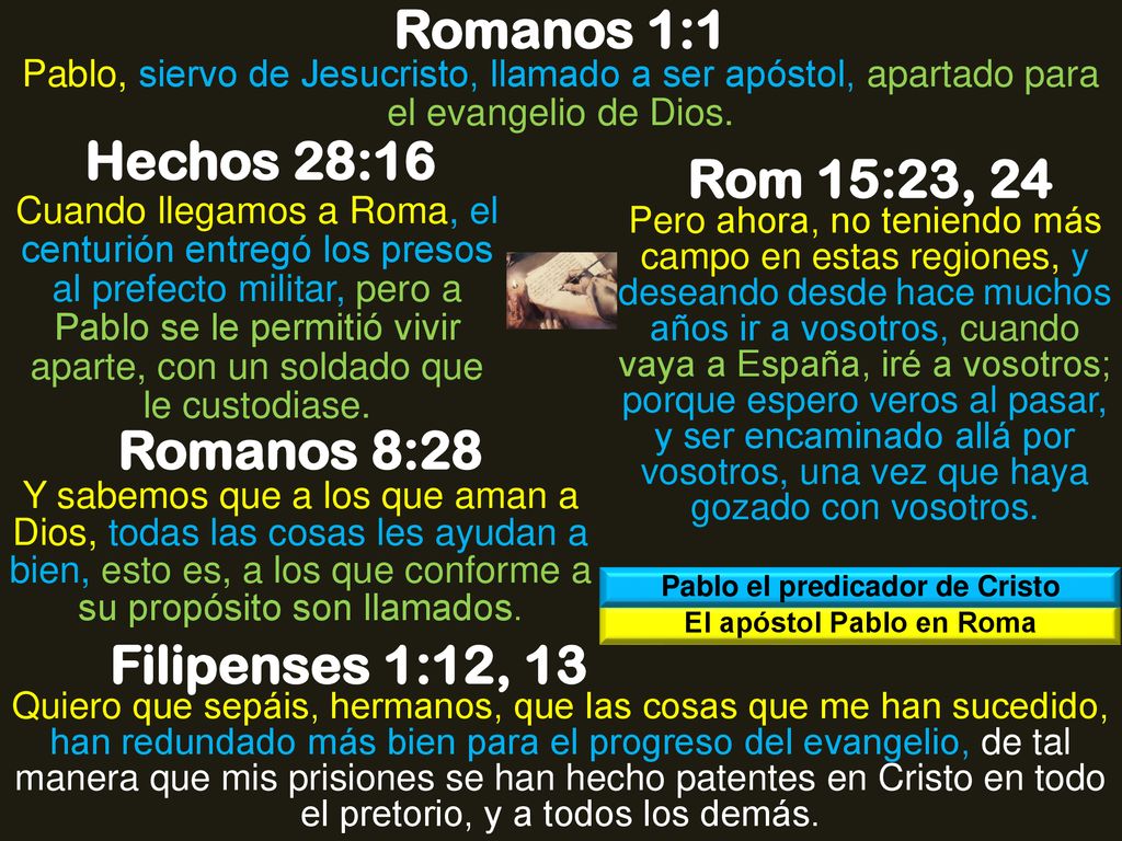 Pablo el predicador de Cristo El apóstol Pablo en Roma