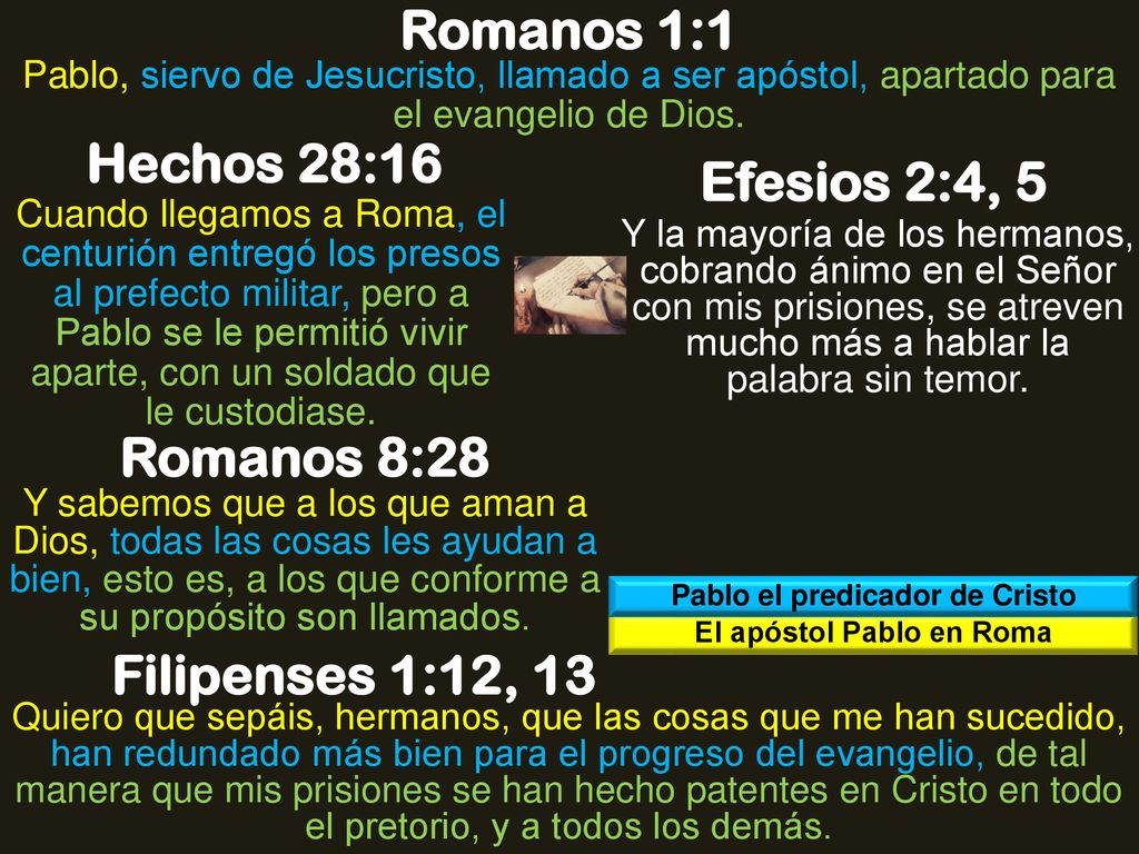 Pablo el predicador de Cristo El apóstol Pablo en Roma