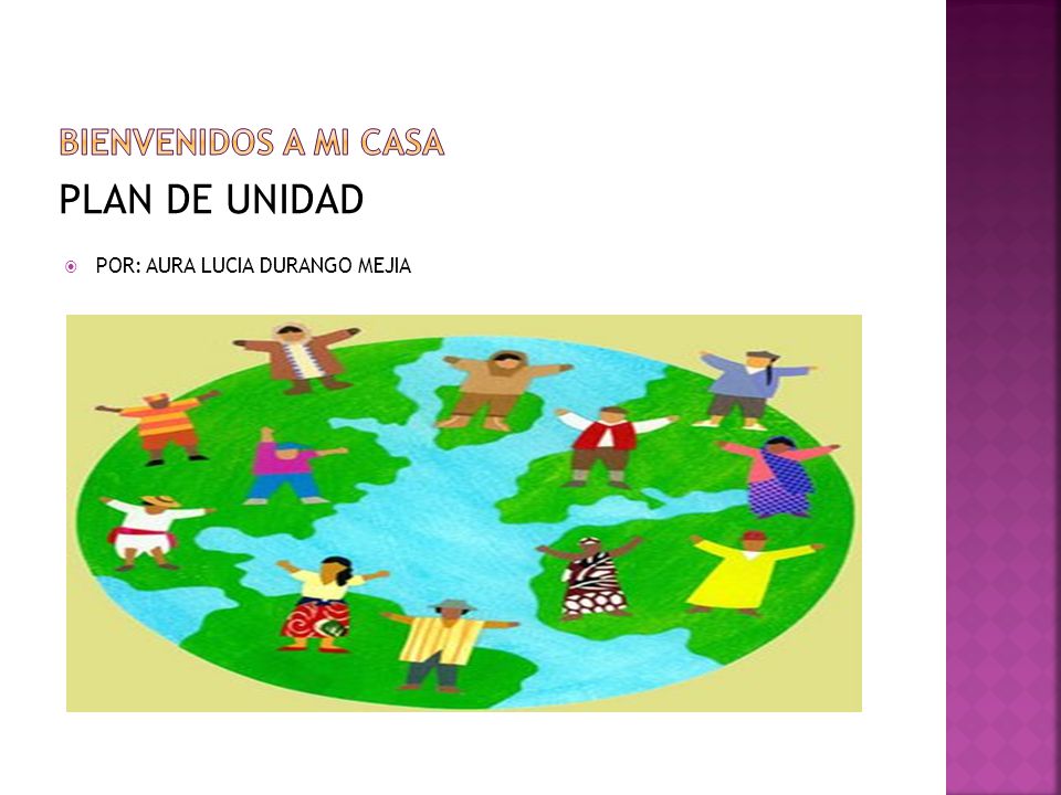 BIENVENIDOS A MI CASA PLAN DE UNIDAD POR: AURA LUCIA DURANGO MEJIA