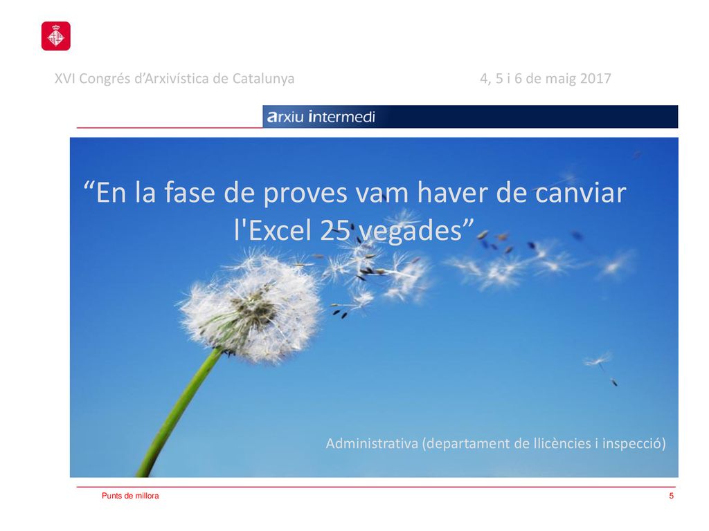 XVI Congrés d’Arxivística de Catalunya 4, 5 i 6 de maig 2017